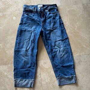 Women’s high waisted barrel jeans